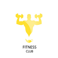 yellow fitness club icon