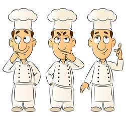 Naughty cartoon cook. Big series of images.