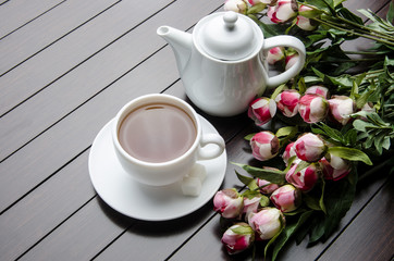 Cup of tea in catering concept