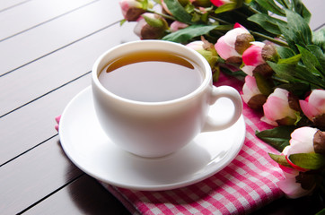 Cup of tea in catering concept