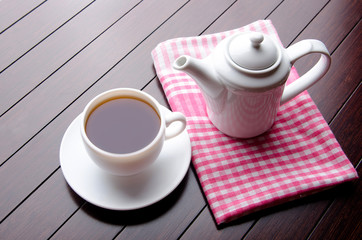 Cup of tea in catering concept