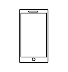 smartphone technology line icon vector illustration design