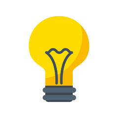 bulb light flat icon vector illustration design