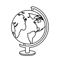 globe planet isolated icon vector illustration design