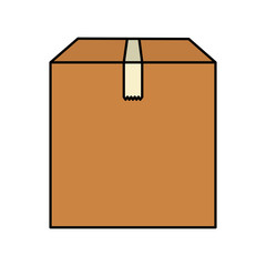 carton box packing isolated icon vector illustration design