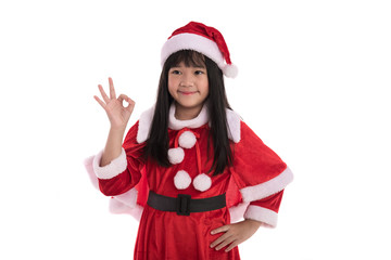 Little asian girl in christmas