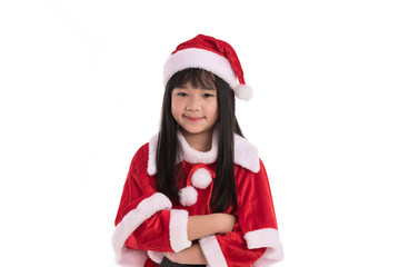 Little asian girl in christmas
