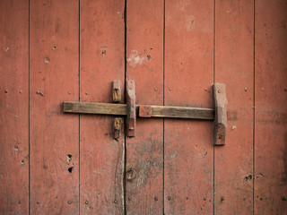 Rustic and old wooden gate