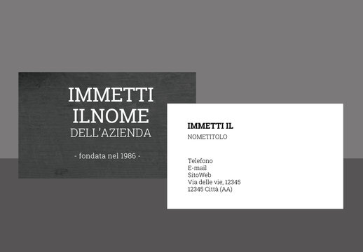 Biglietto da visita moderno