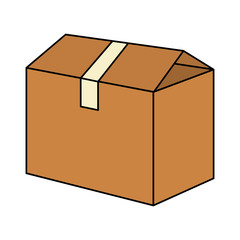 carton box packing isolated icon vector illustration design