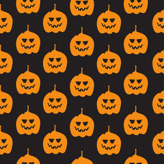 Seamless pattern with pumpkin background