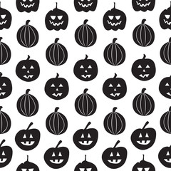 Seamless pattern with pumpkin background