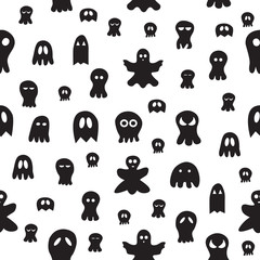 Seamless ghost pattern.