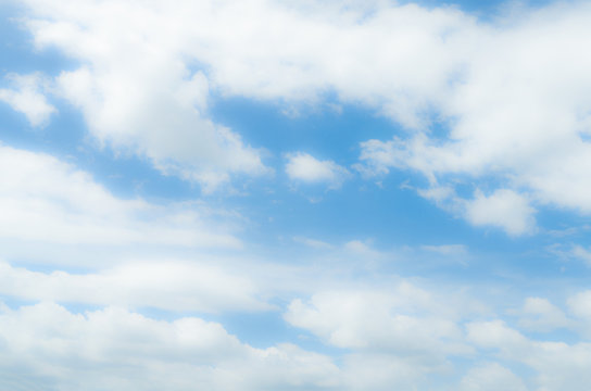 Soft blur white cloud and blue sky