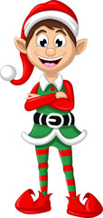 Christmas elf posing