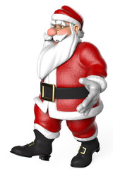 santa walking side view