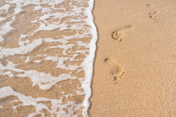 footprint on beach
