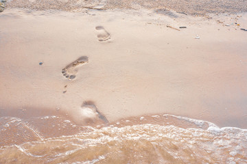 footprint on beach