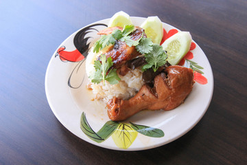 chicken leg with rice