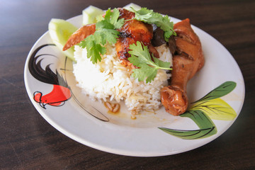 chicken leg with rice