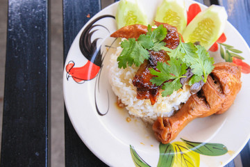 chicken leg with rice