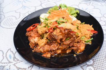 Stir-fried Soft-shelled Crab in Curry Powder