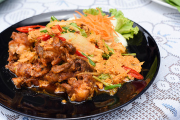 Stir-fried Soft-shelled Crab in Curry Powder