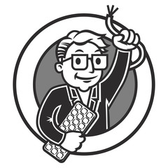 Cartoon IT-man Vector Illustration