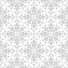 Oriental classic pattern. Seamless abstract background with repeating elements. Light silver pattern