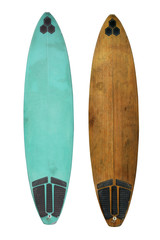 Vintage surfboard isolated on white - Retro styles