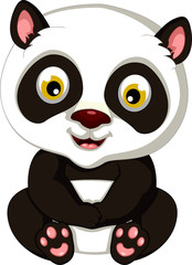 panda cartoon sitting