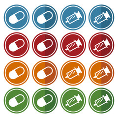 薬と注射のアイコン

