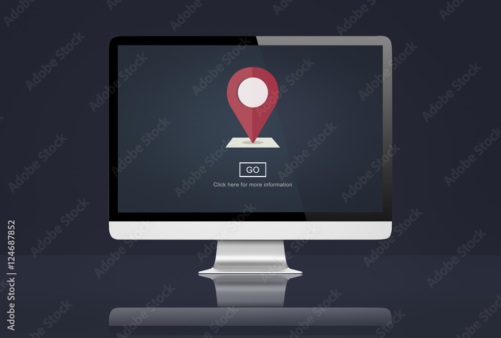 Poster digital computer communication browsing concept