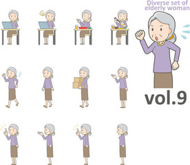 Diverse set of elderly woman , EPS10 vector format vol.9