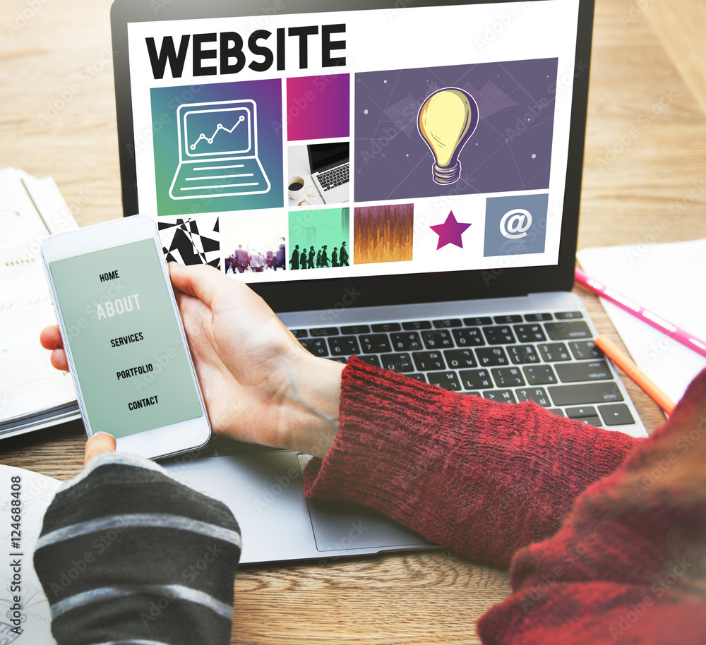 Poster website design ui software media www concept