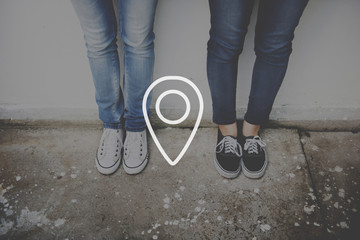 Location Destination Navigation Pointer Concept