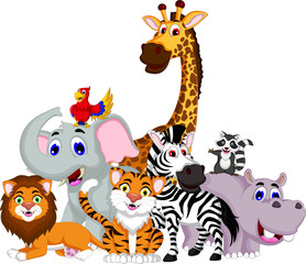 funny animal cartoon collection - 124688688