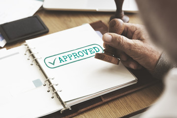 Approved Guarantee Brand Label Concept