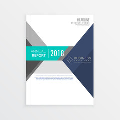 business brochure template design in geometric shapes, annual re