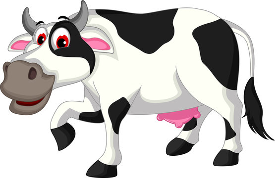 cow cartoon posing