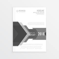 clean business brochure design template in gray color