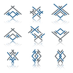 Set of abstract elements. Company logo.