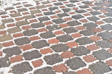 Fototapeta premium snow on pavement