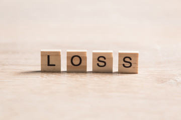 business conceptual word of wooden elements with letters