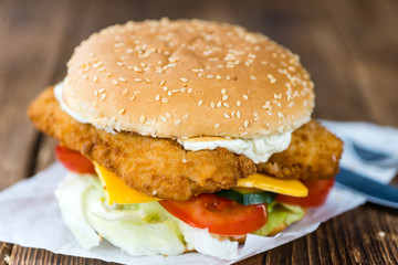 Homemade Fish Burger
