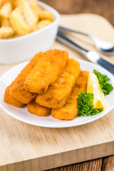 Some fried Fish Sticks (selective focus)