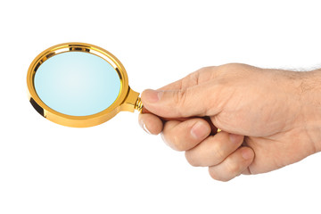 Fototapeta premium Magnifying glass in hand