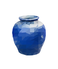 polygon Earthenware jar