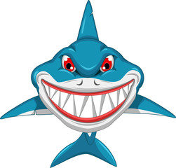 Obraz premium angry shark cartoon