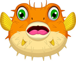cute Blow fish cartoon